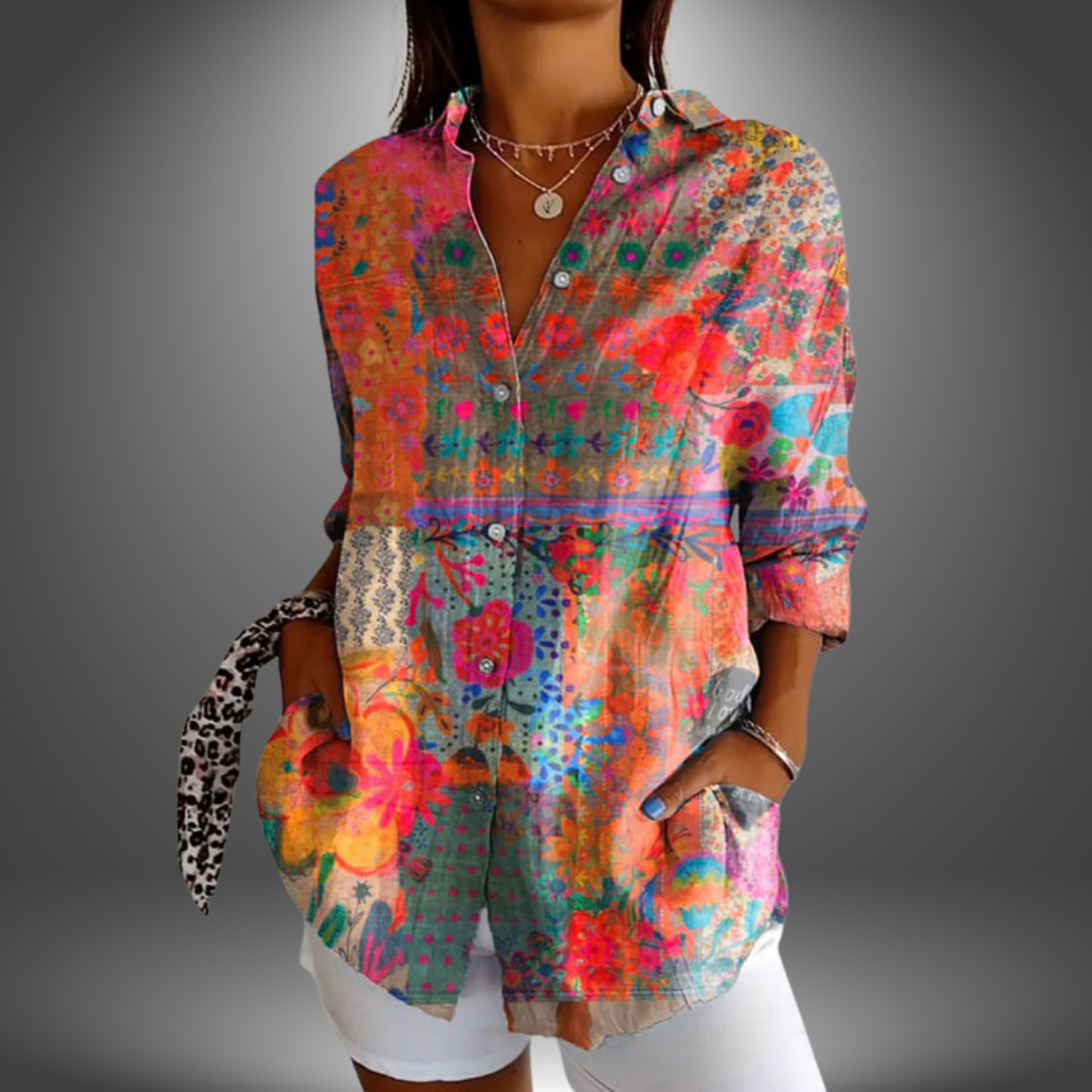 Camicia Floreale Oversize Donna