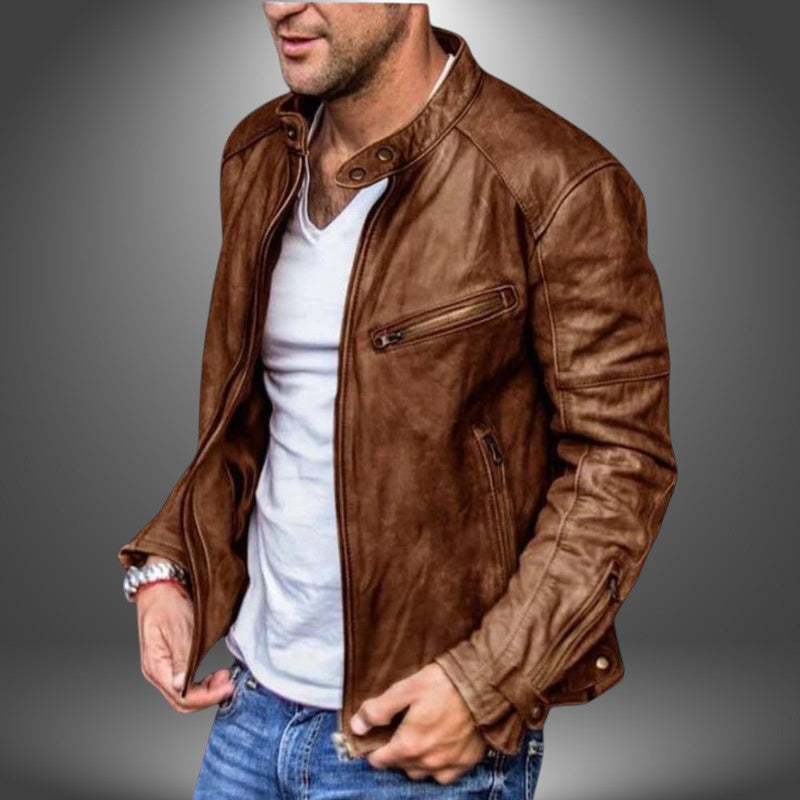 Giacca Effetto Pelle Casual