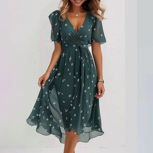 Vestito Midi a Portafoglio
