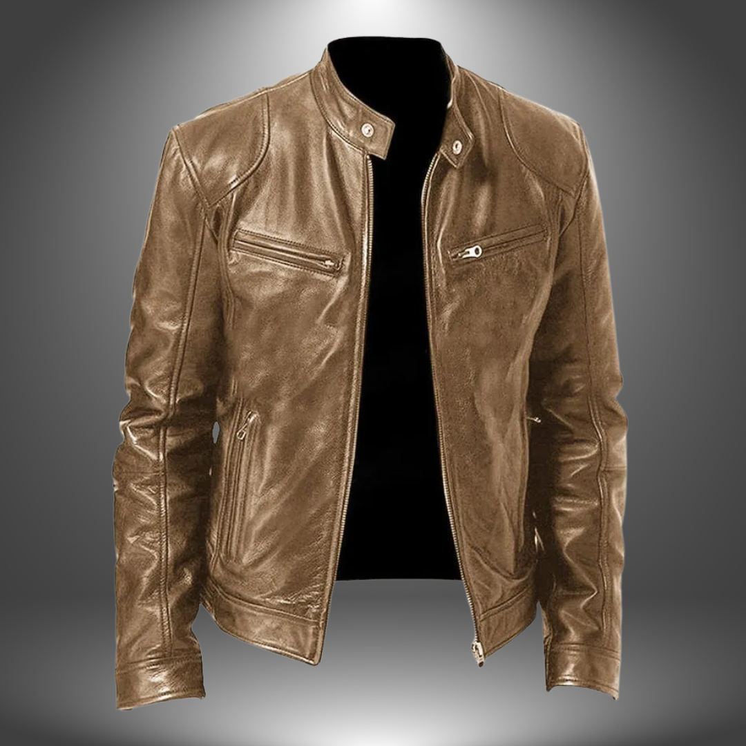 Giacca Biker Effetto Pelle