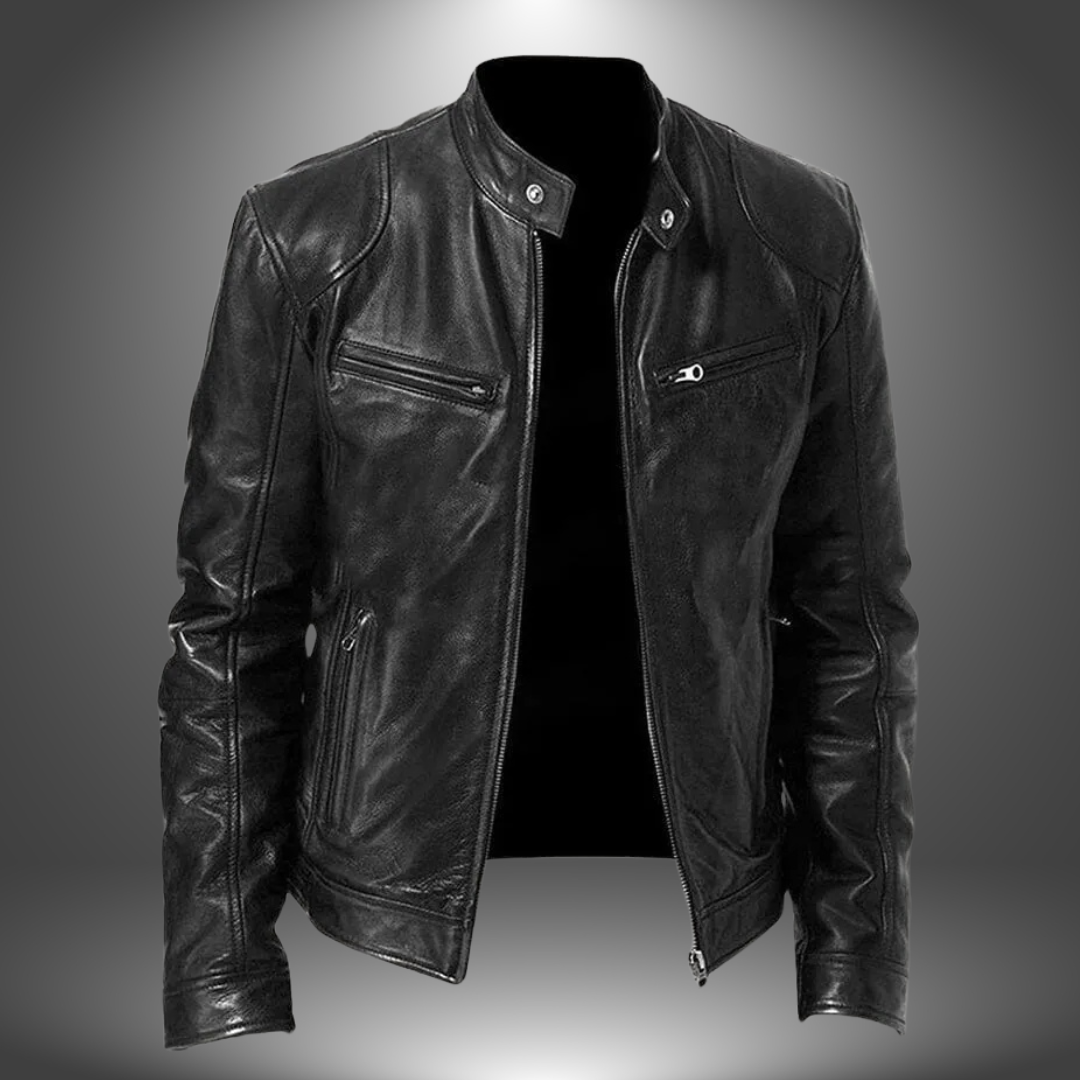 Giacca Biker Effetto Pelle