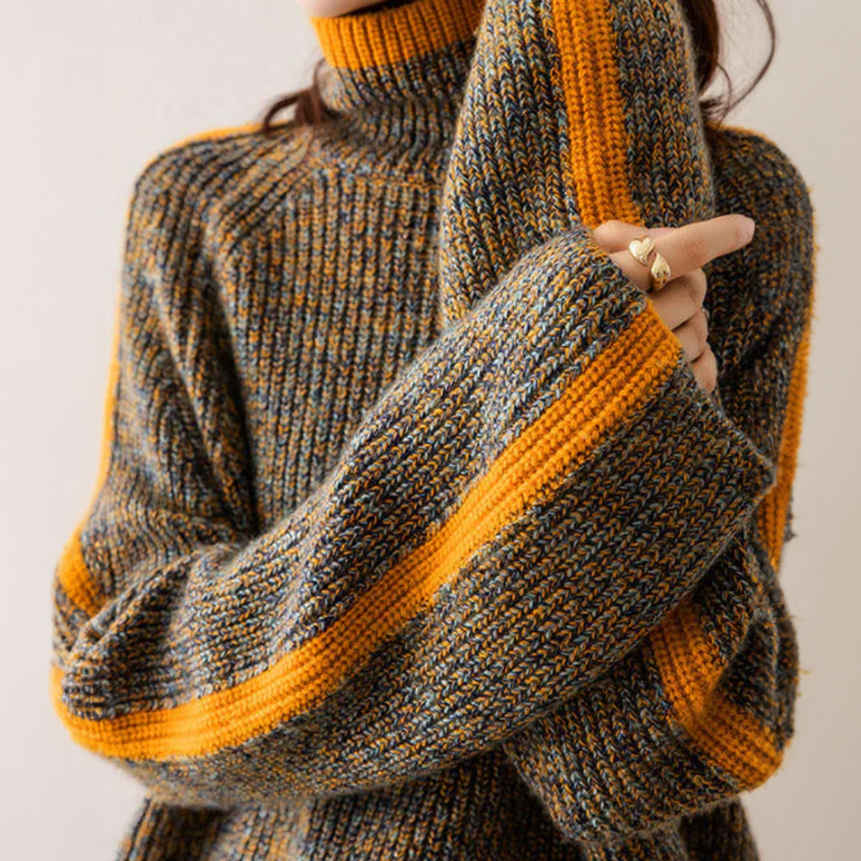 Maglione Oversize | Maglia Grossa Multicolore | Caldo e Trendy