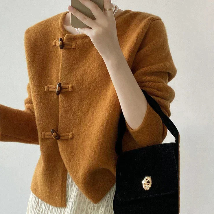 Cardigan Corto Chic | Maglia Calda | Bottoni Decorativi Eleganti