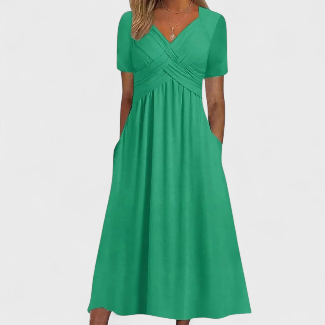 Vestito incrociato lungo