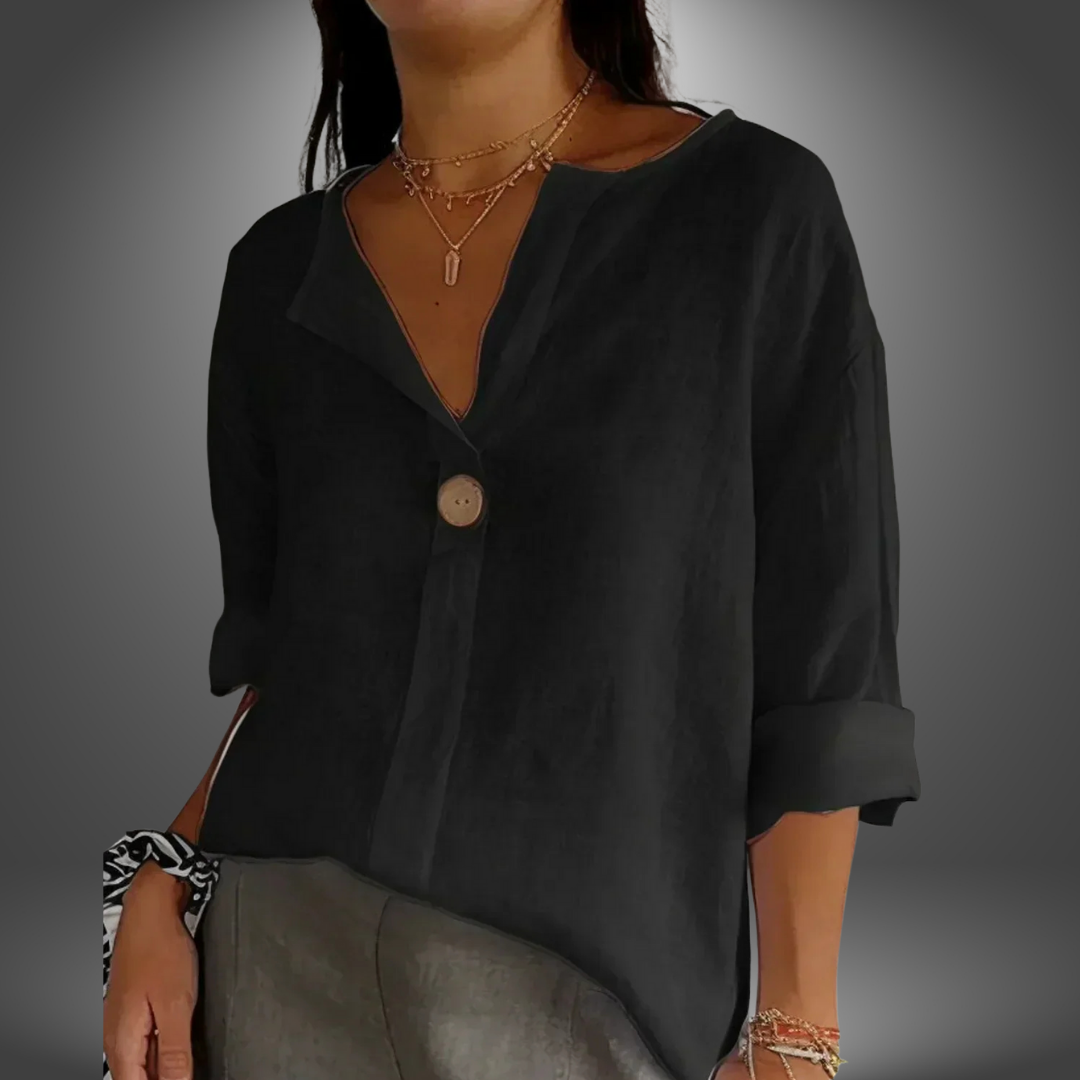 Camicia in lino a maniche 3/4