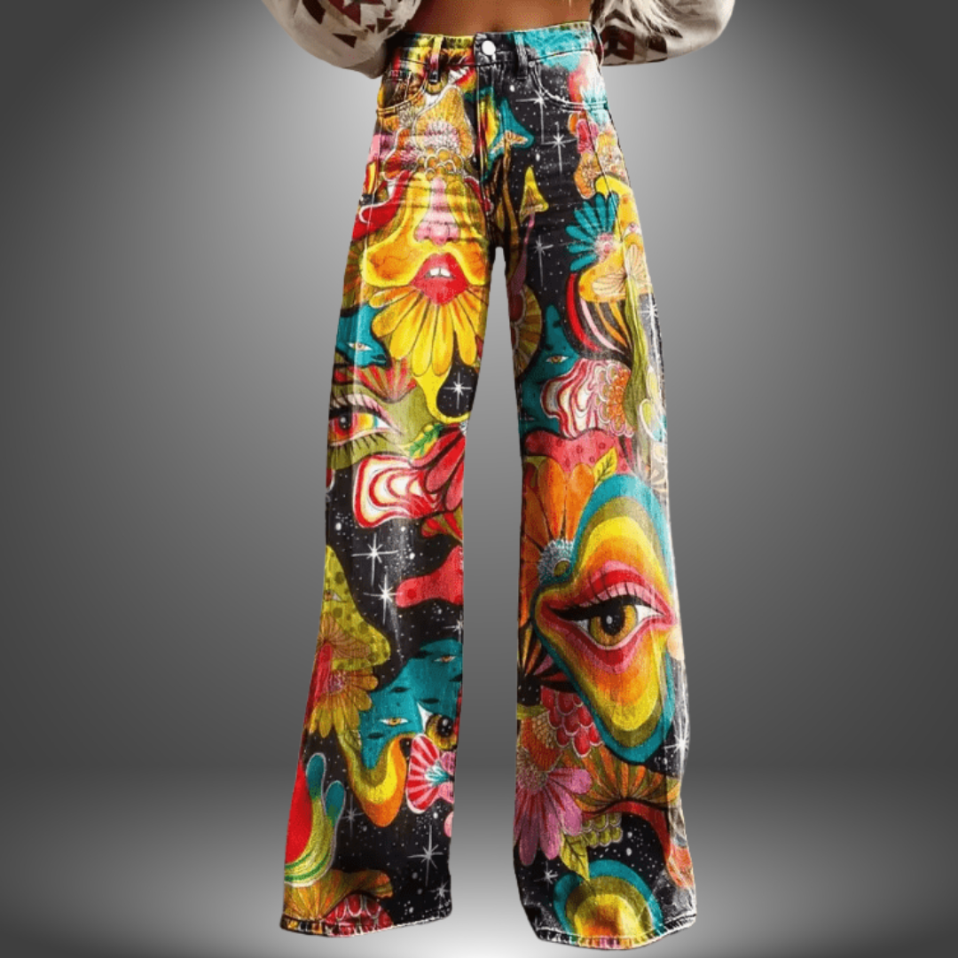 Pantaloni Psichedelici a Gamba Larga