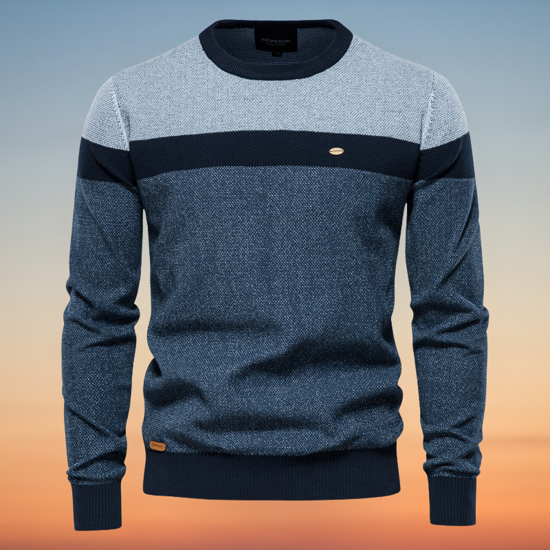 Maglione uomo a blocchi di colore