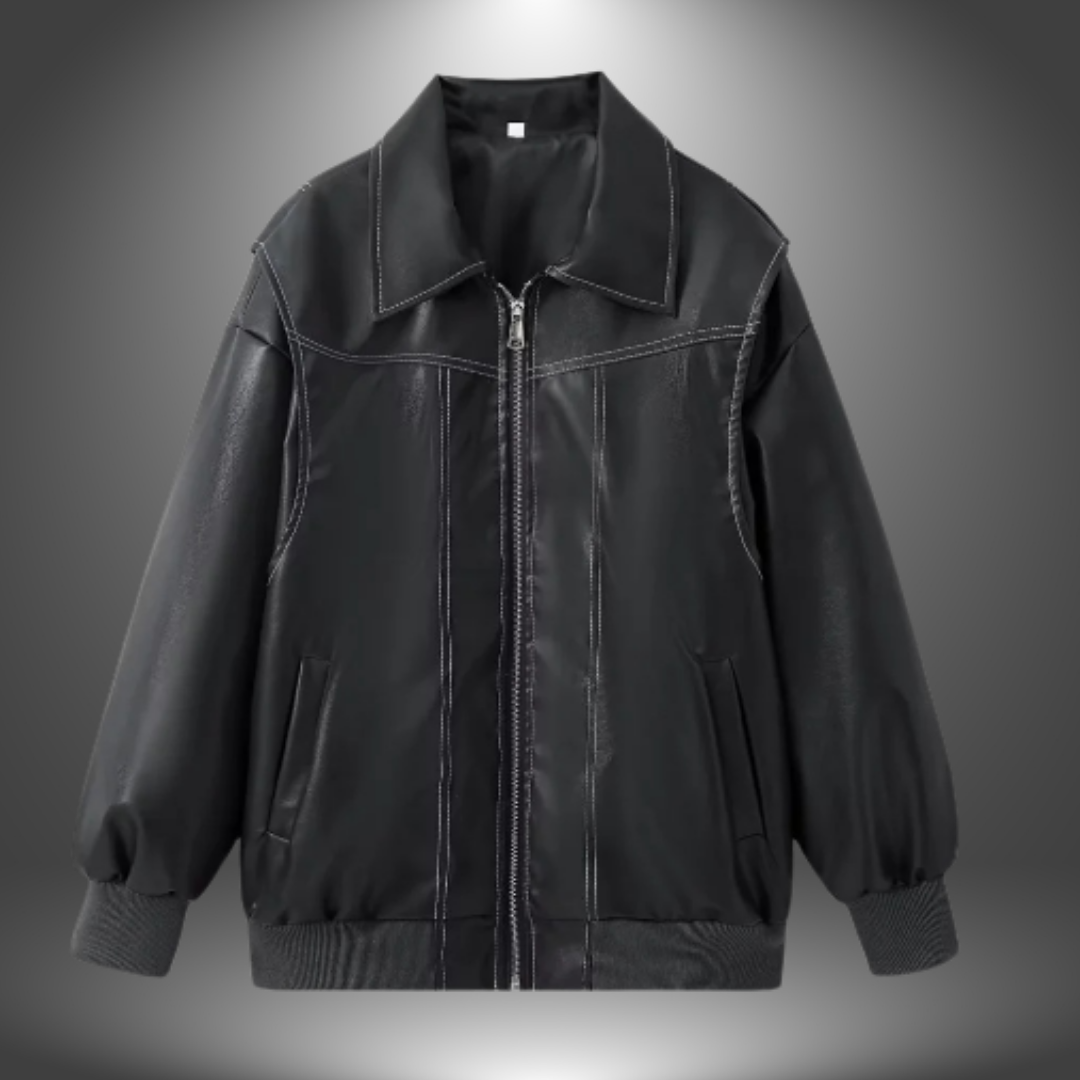 Giacca Bomber Effetto Pelle