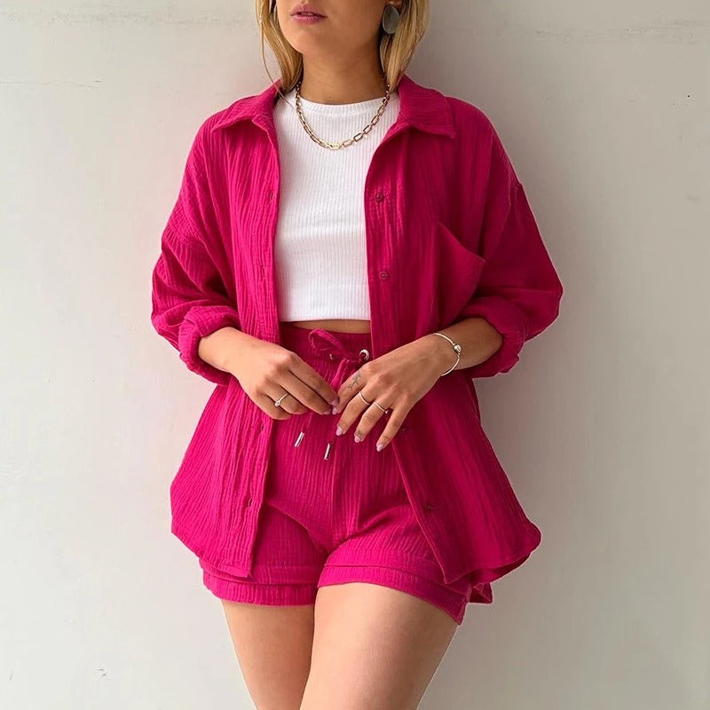 Completo Estivo Camicia e Shorts in Mussola