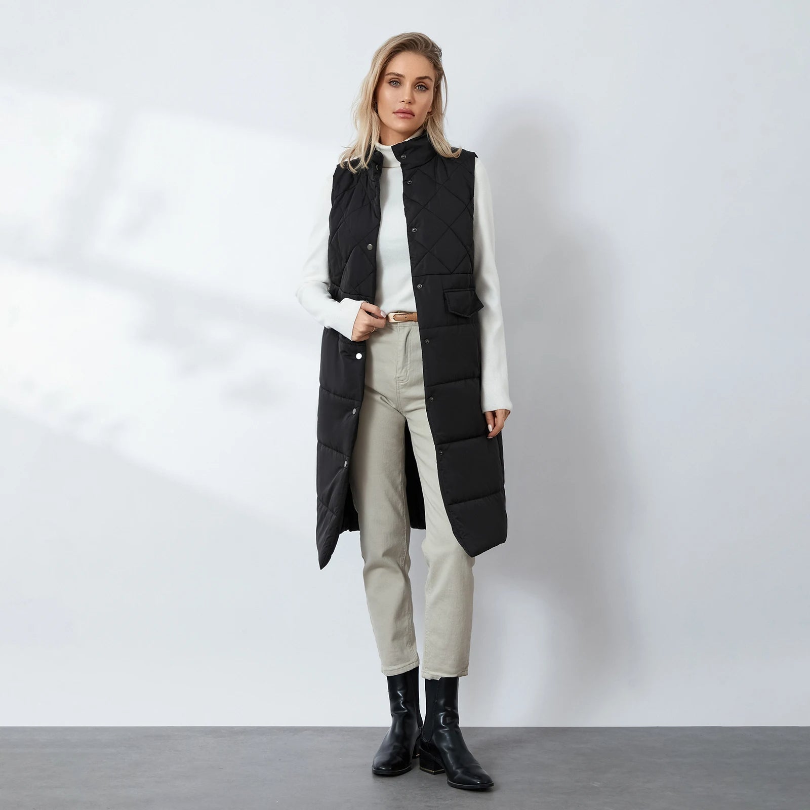 Gilet Lungo Imbottito | Stile Minimal e Comfort Chic