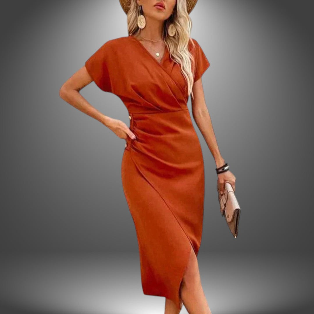 Abito Midi Elegante Incrociato