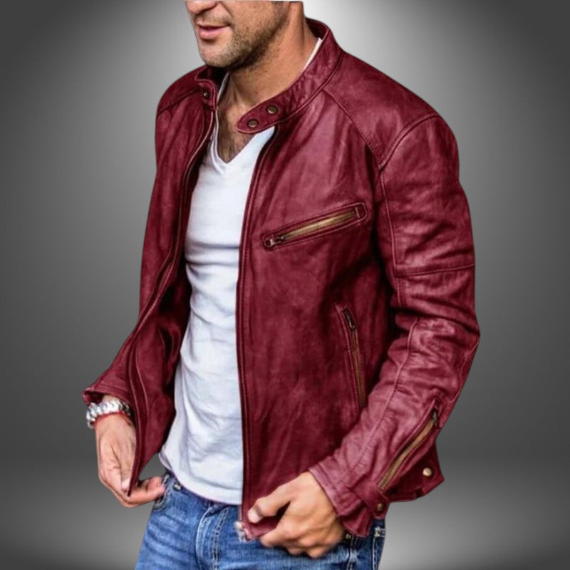 Giacca Effetto Pelle Casual