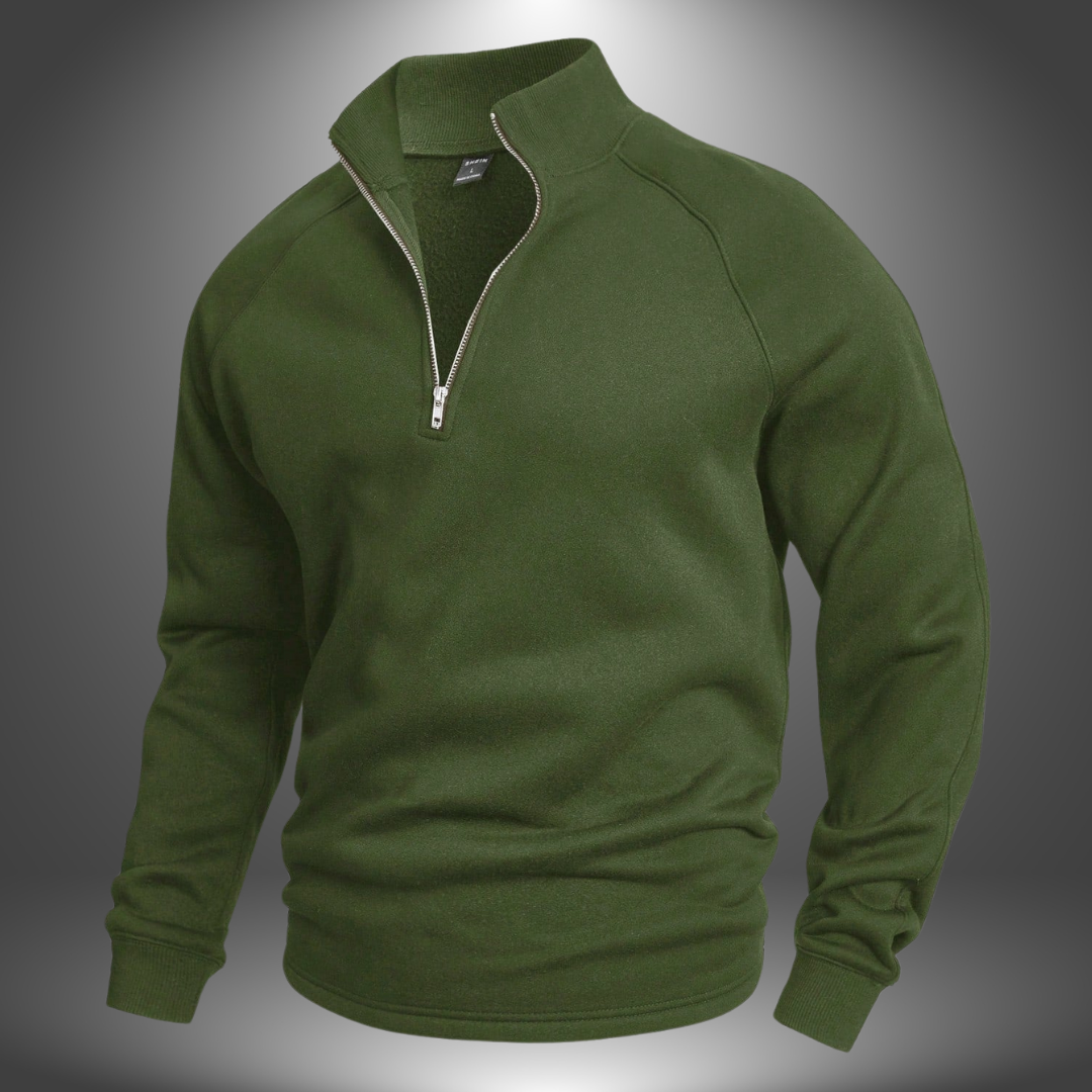 Felpa Uomo Mezza Zip Casual
