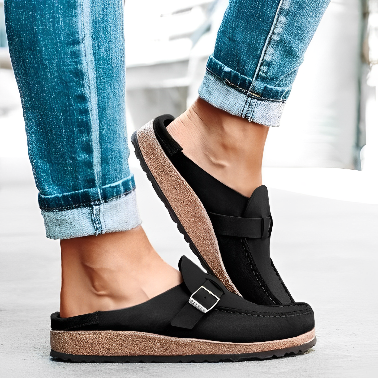 Mocassini Slip-on Donna | Con Fibbia Laterale | Comodi e Casual Chic