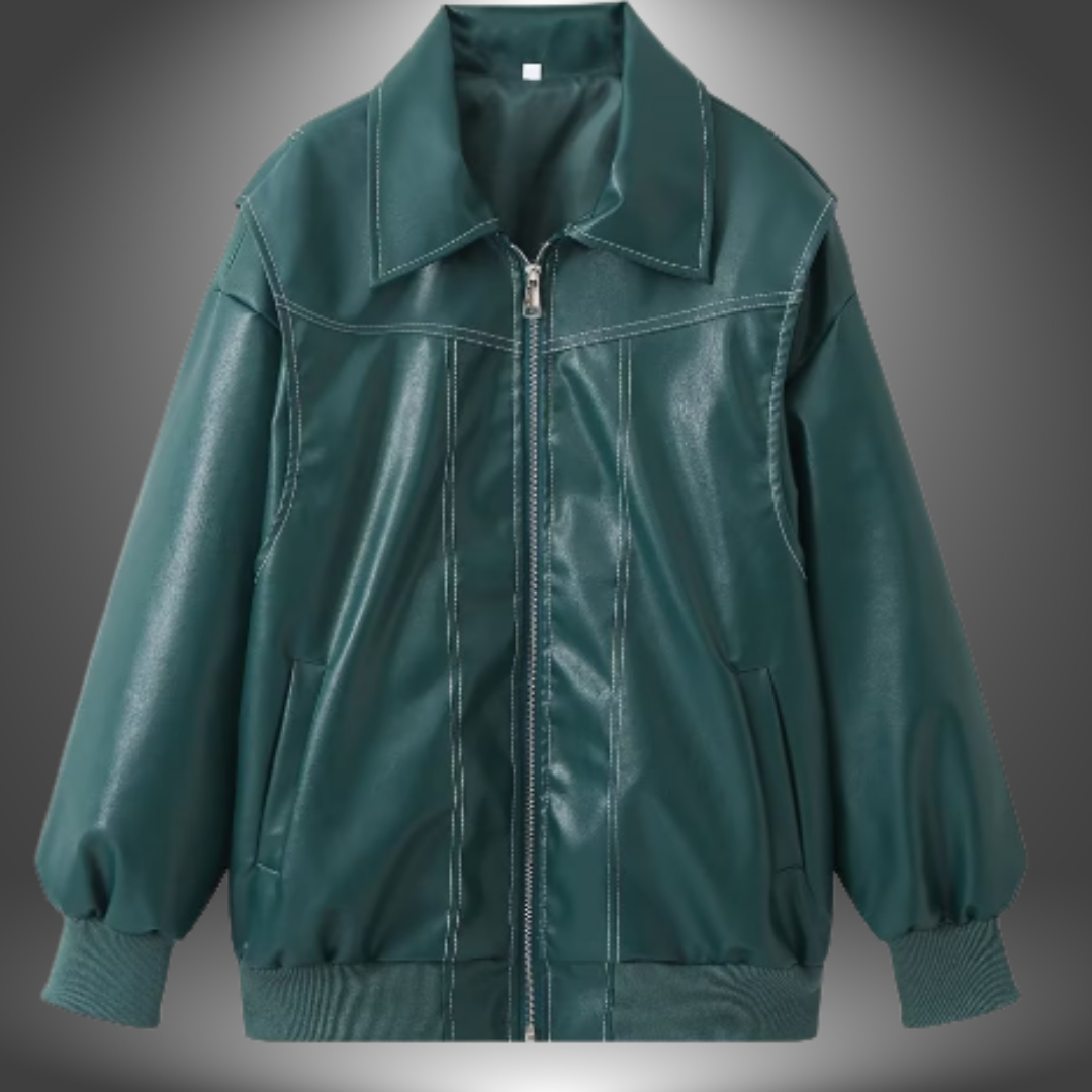 Giacca Bomber Effetto Pelle