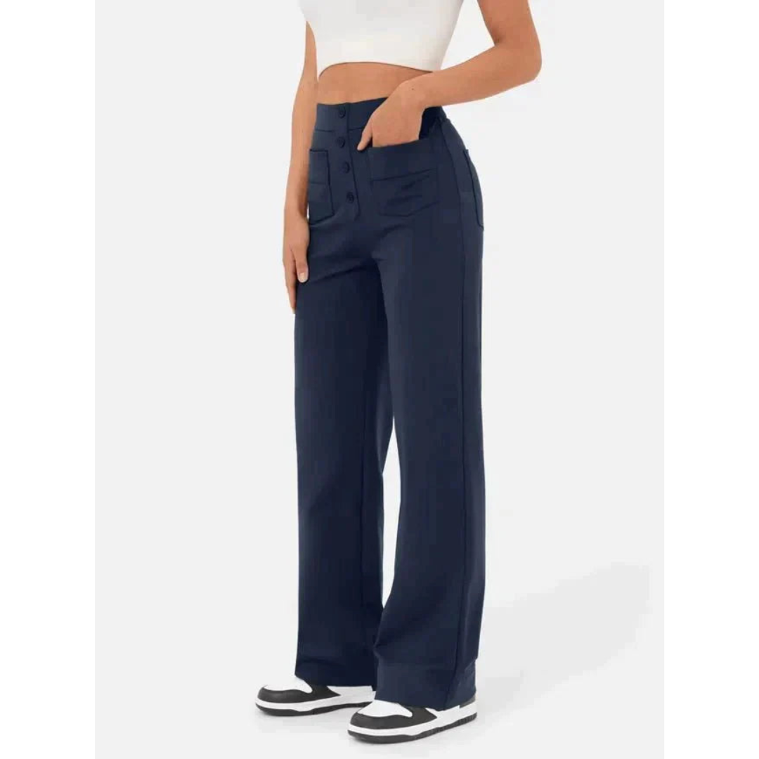 Pantaloni a Vita Alta | Taglio Dritto | Stile Casual e Versatile