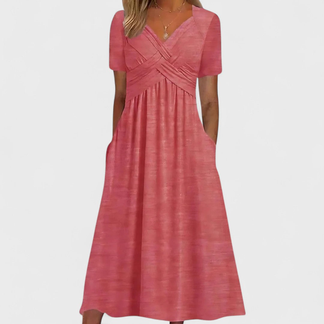 Vestito incrociato lungo