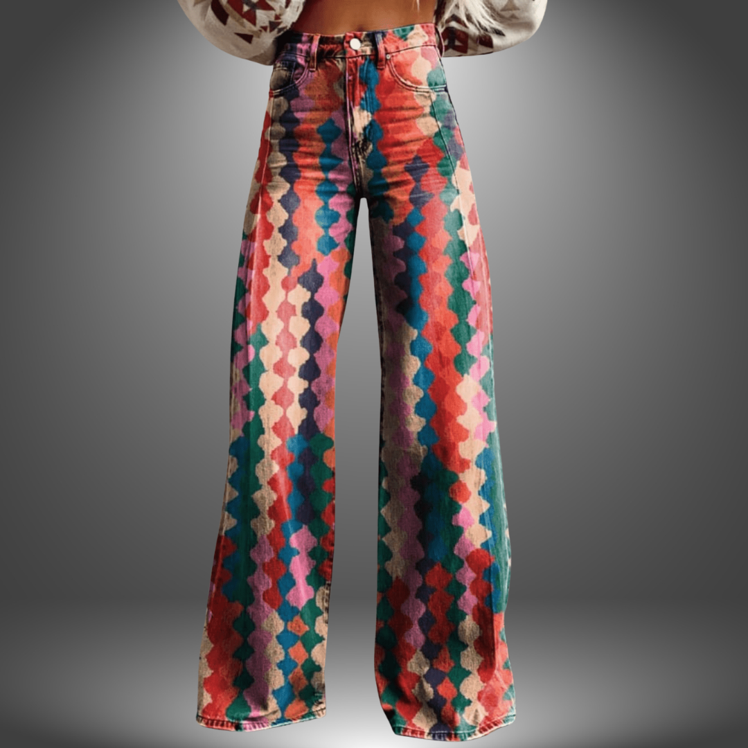 Pantaloni Larghi Geometrici
