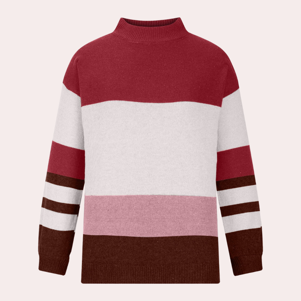 Maglione a Blocchi di Colore | Maniche Lunghe | Caldo & Trendy