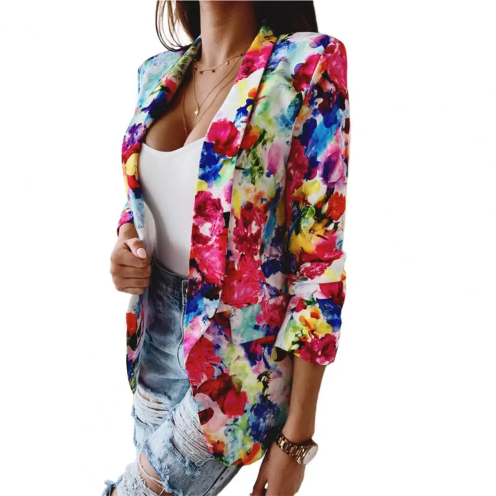 Blazer Floreale | Poliestere | Stile Leggero e Colorato
