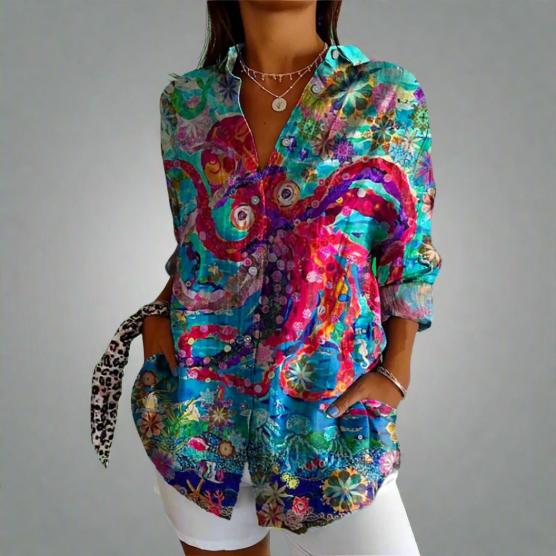 Camicia Stampa Marina