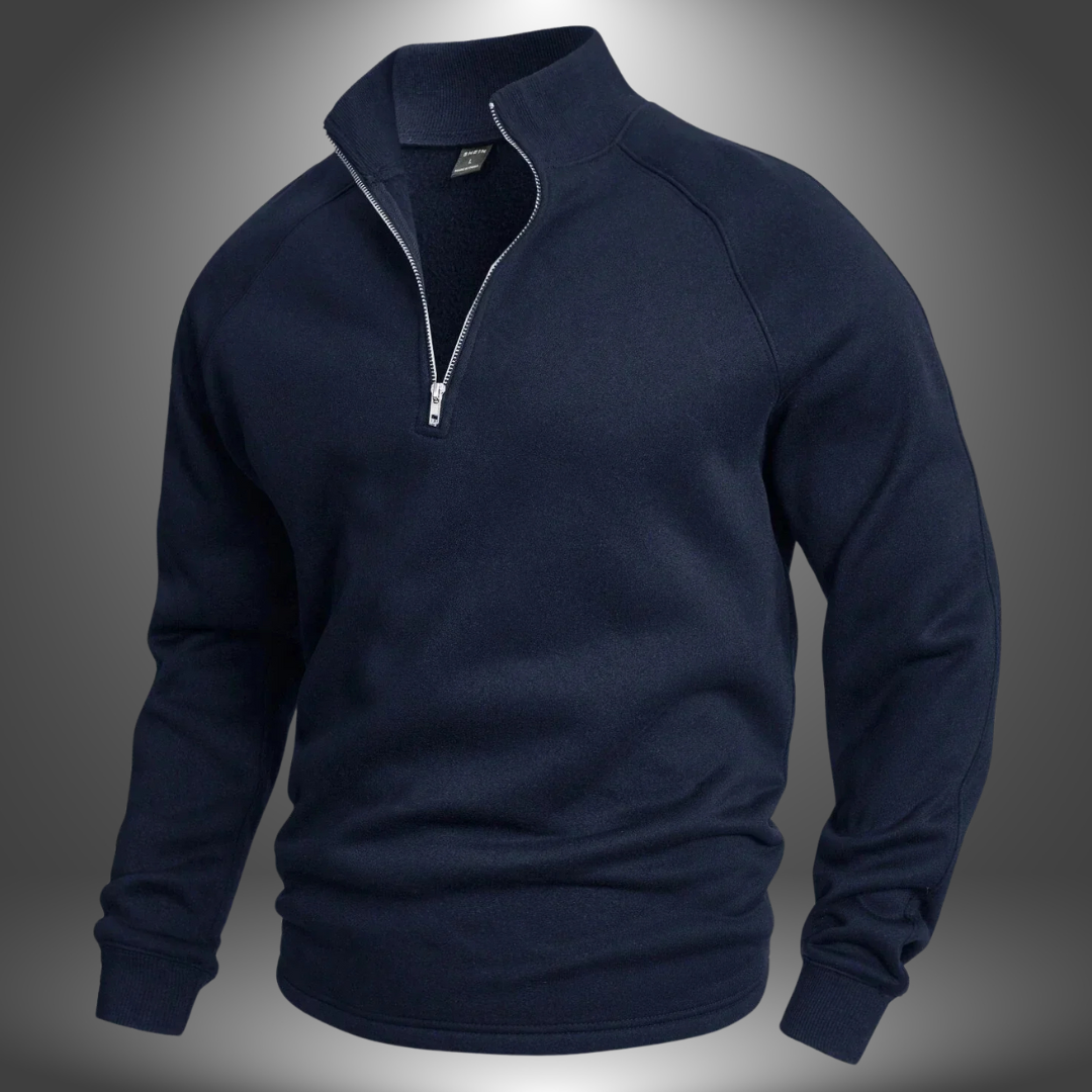 Felpa Uomo Mezza Zip Casual