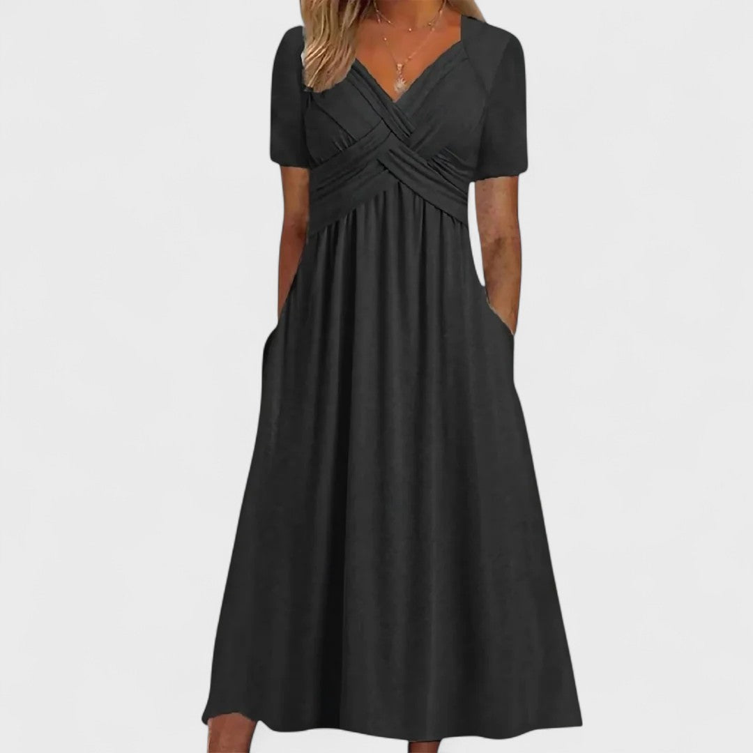 Vestito incrociato lungo