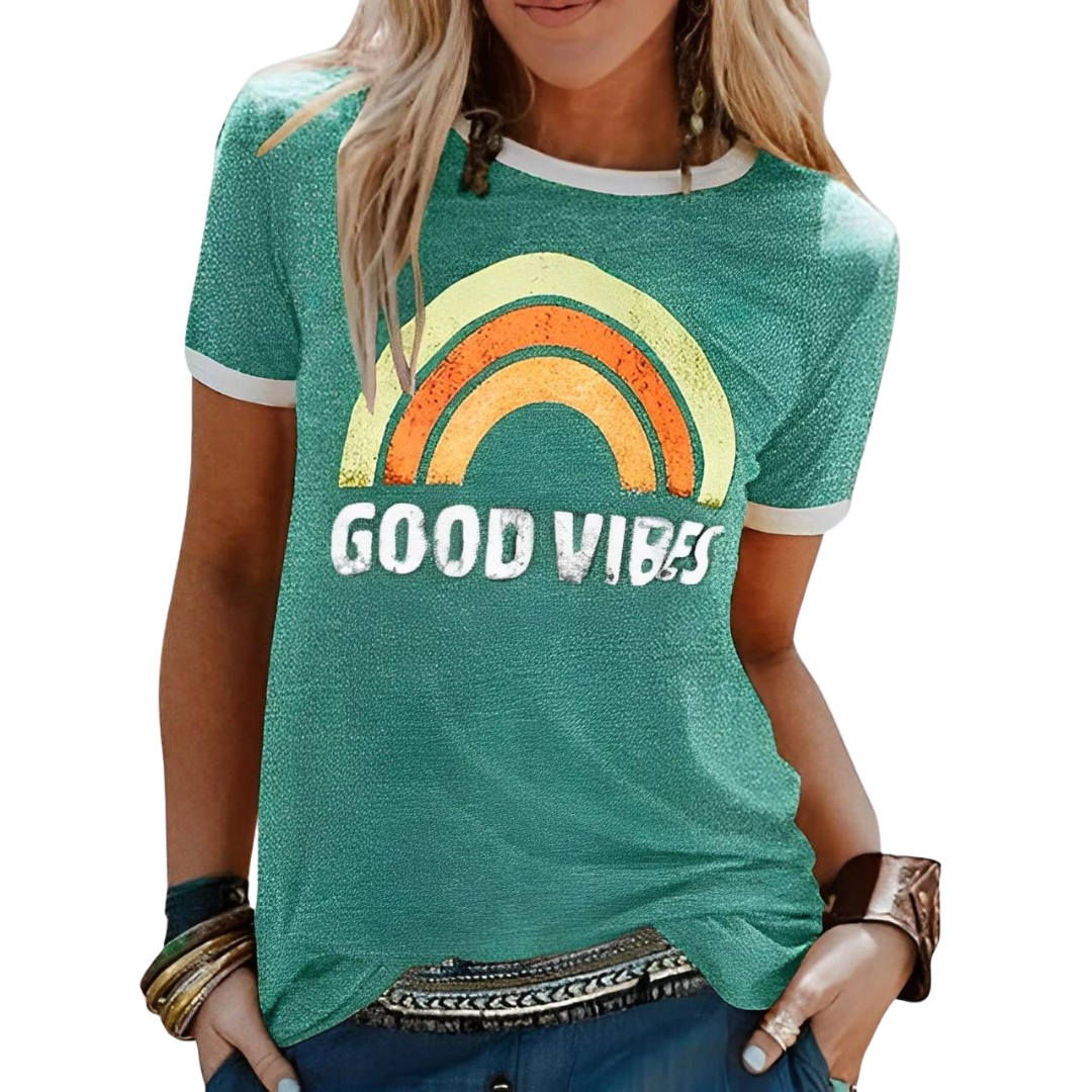T-shirt Good Vibes retrò