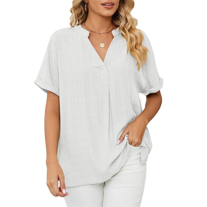 Blusa con Colletto Coreano
