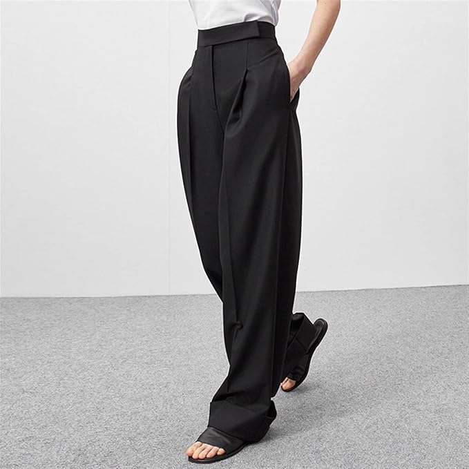 Pantaloni Palazzo Neri | Vita Alta | Stile Elegante e Versatile