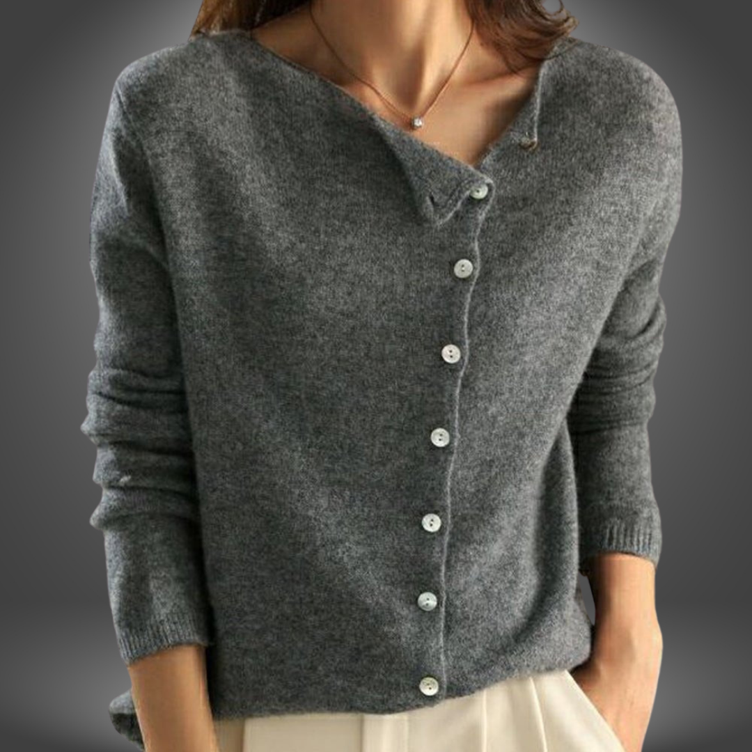 Maglione con Bottoni Laterali