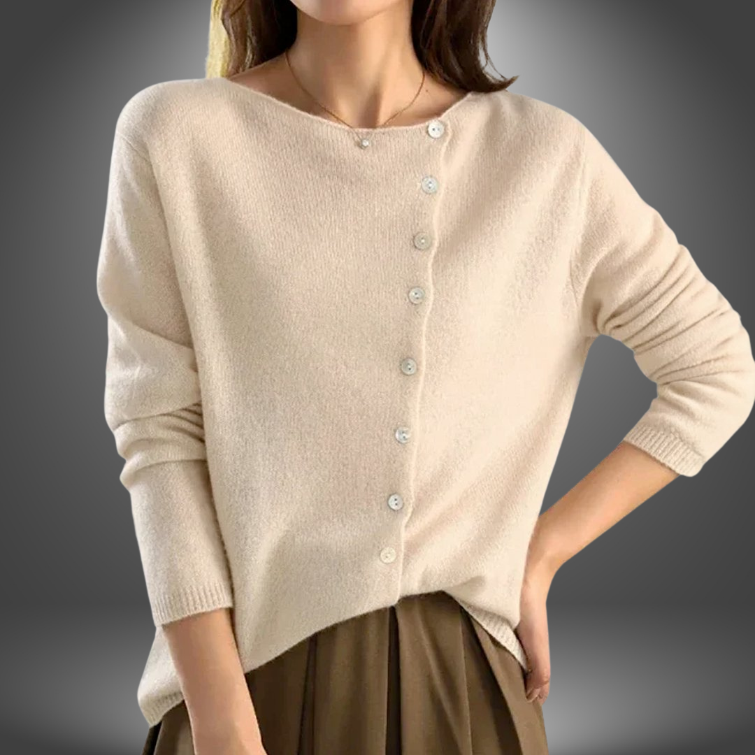 Maglione con Bottoni Laterali