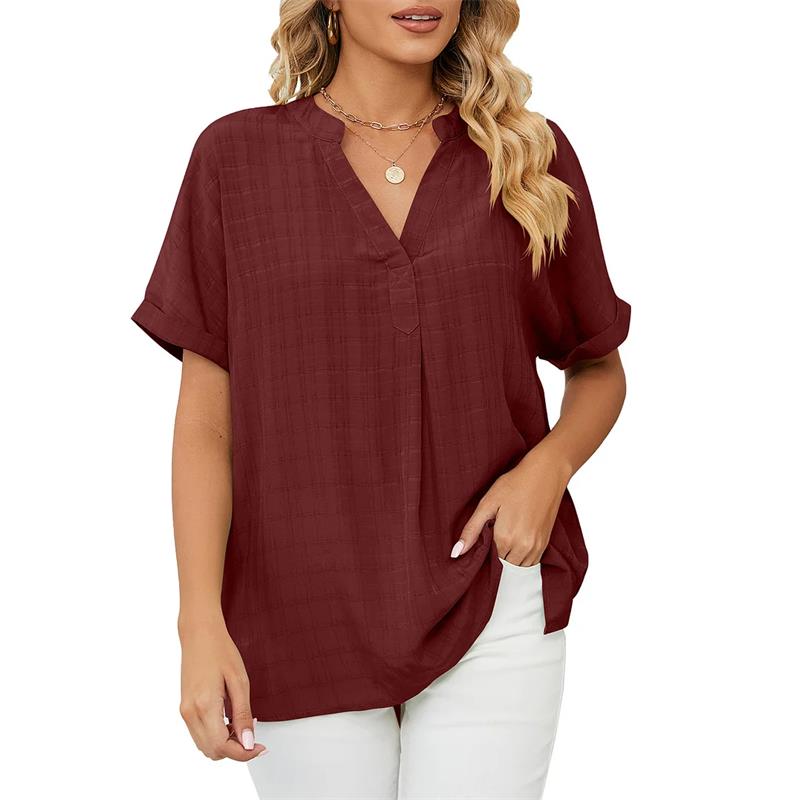 Blusa con Colletto Coreano