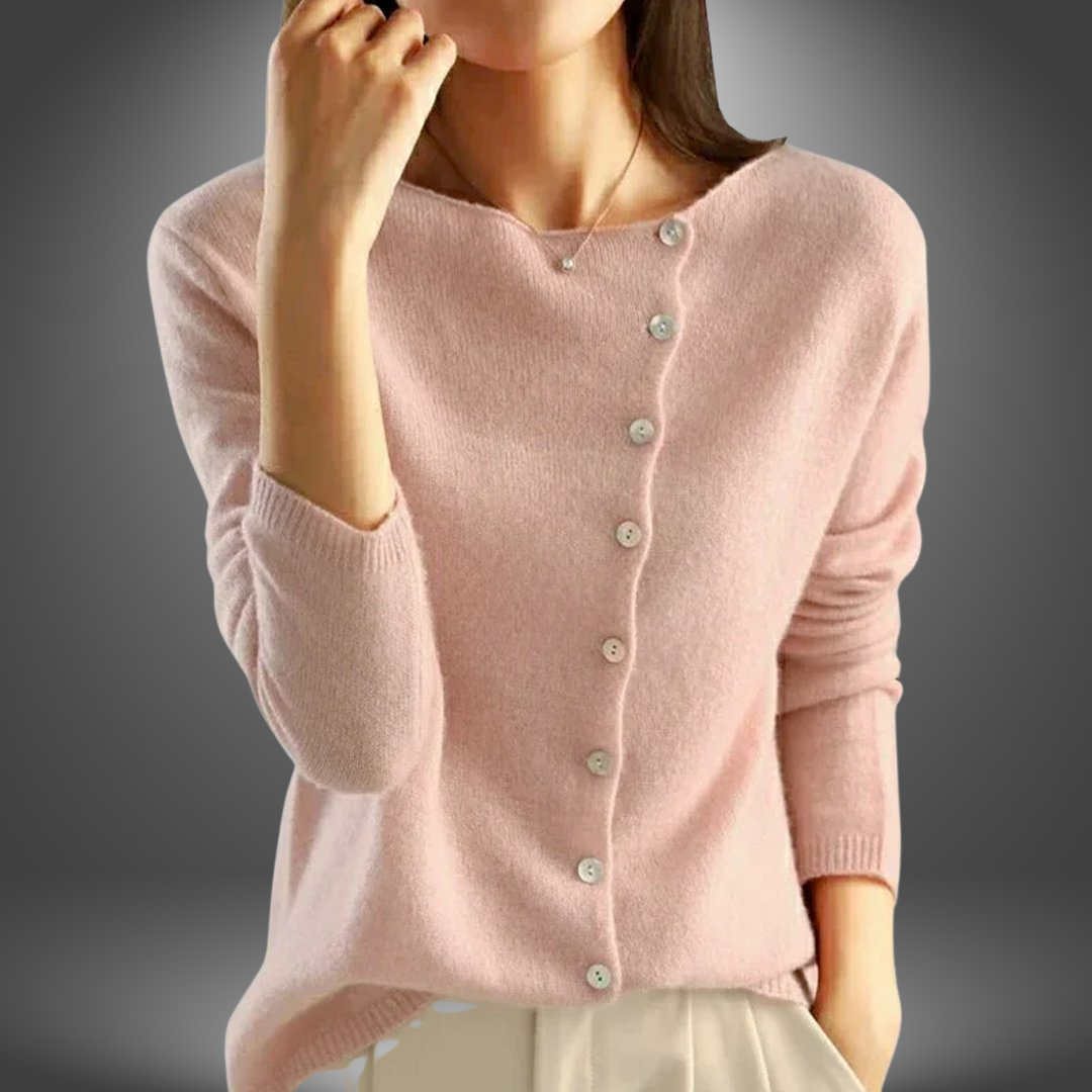 Maglione con Bottoni Laterali
