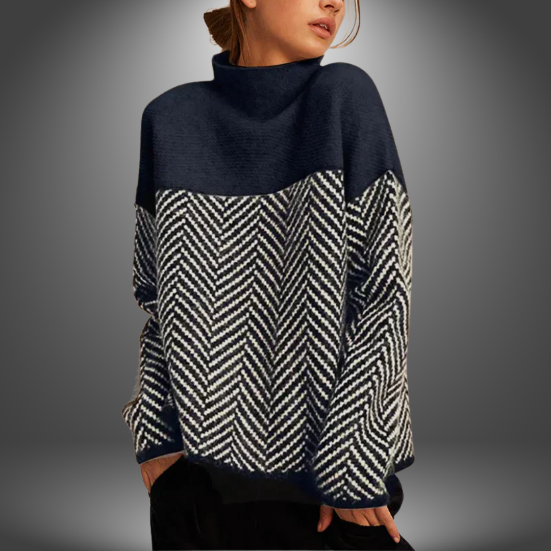Maglione spina di pesce oversize
