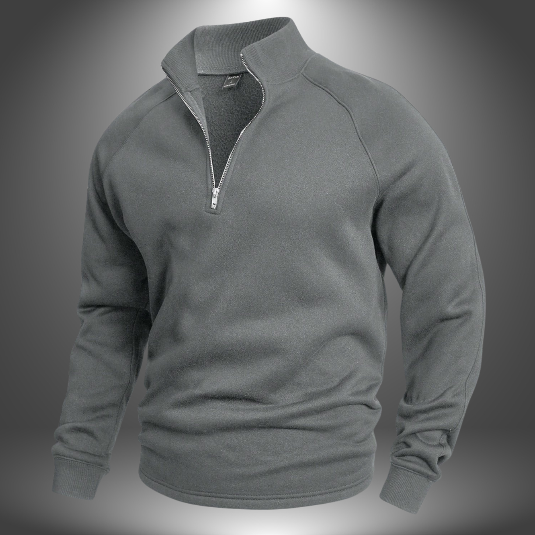 Felpa Uomo Mezza Zip Casual