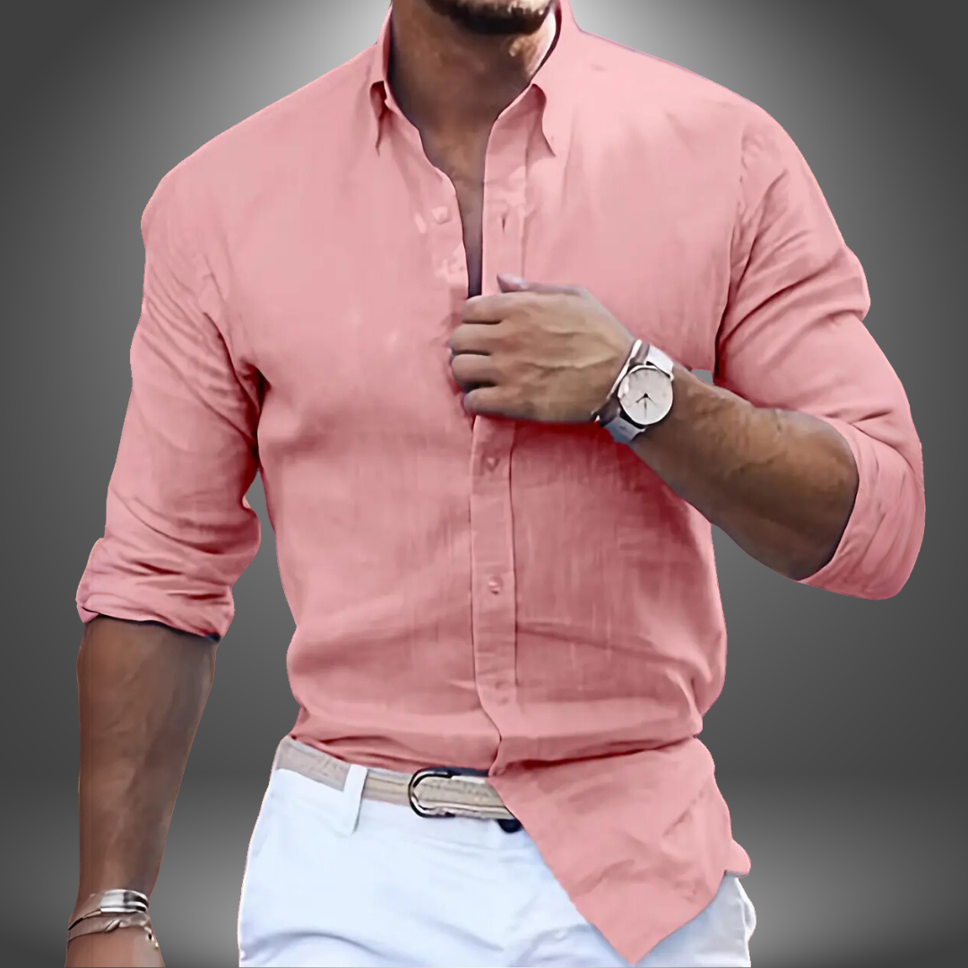 Camicia Slim Cotone Lino