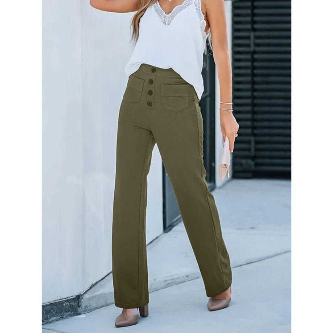 Pantaloni a Vita Alta | Taglio Dritto | Stile Casual e Versatile
