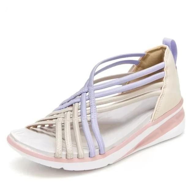 Sandali intrecciati elasticizzati