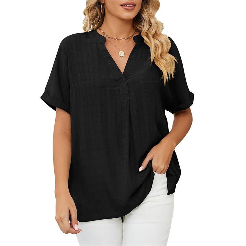 Blusa con Colletto Coreano
