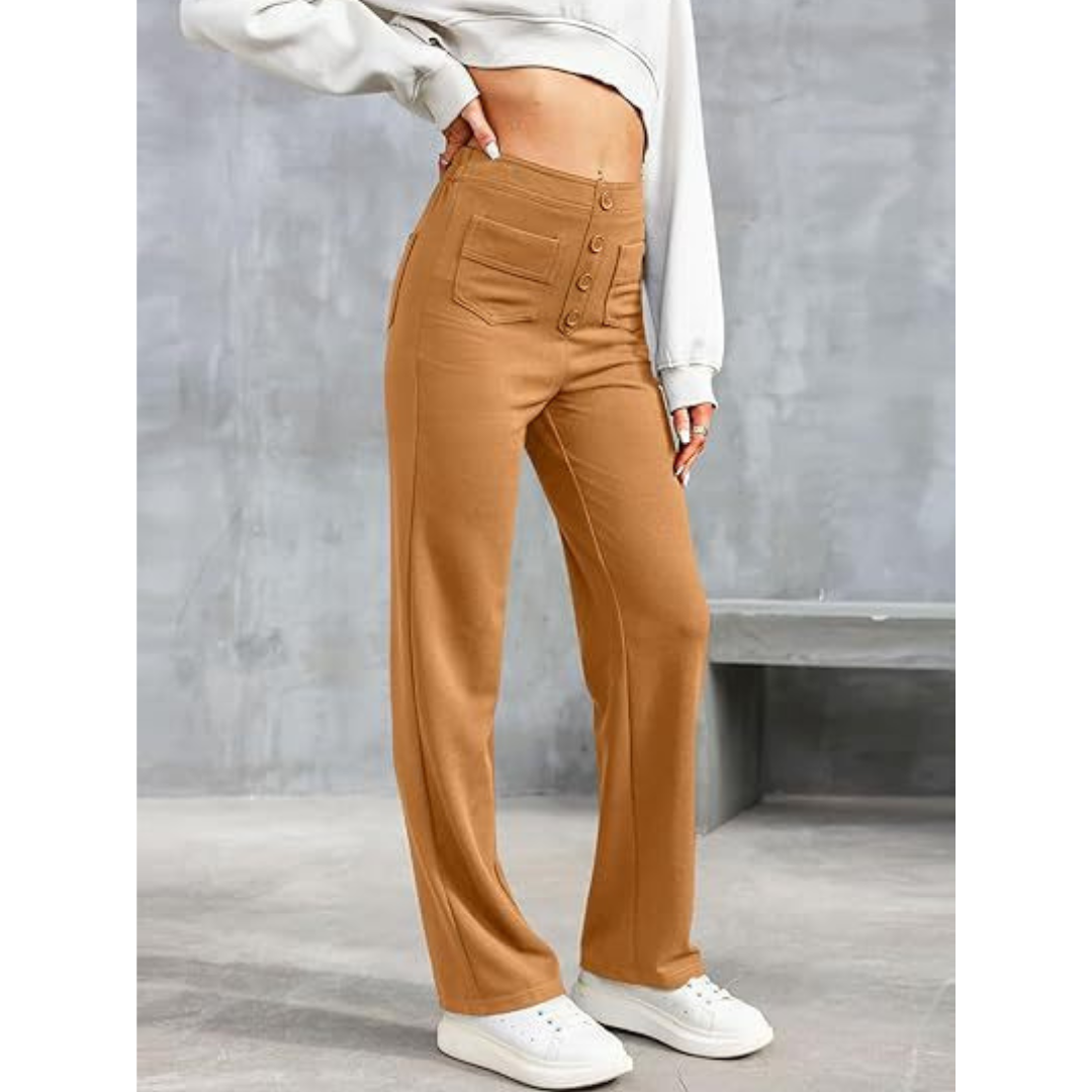 Pantaloni a Vita Alta | Taglio Dritto | Stile Casual e Versatile