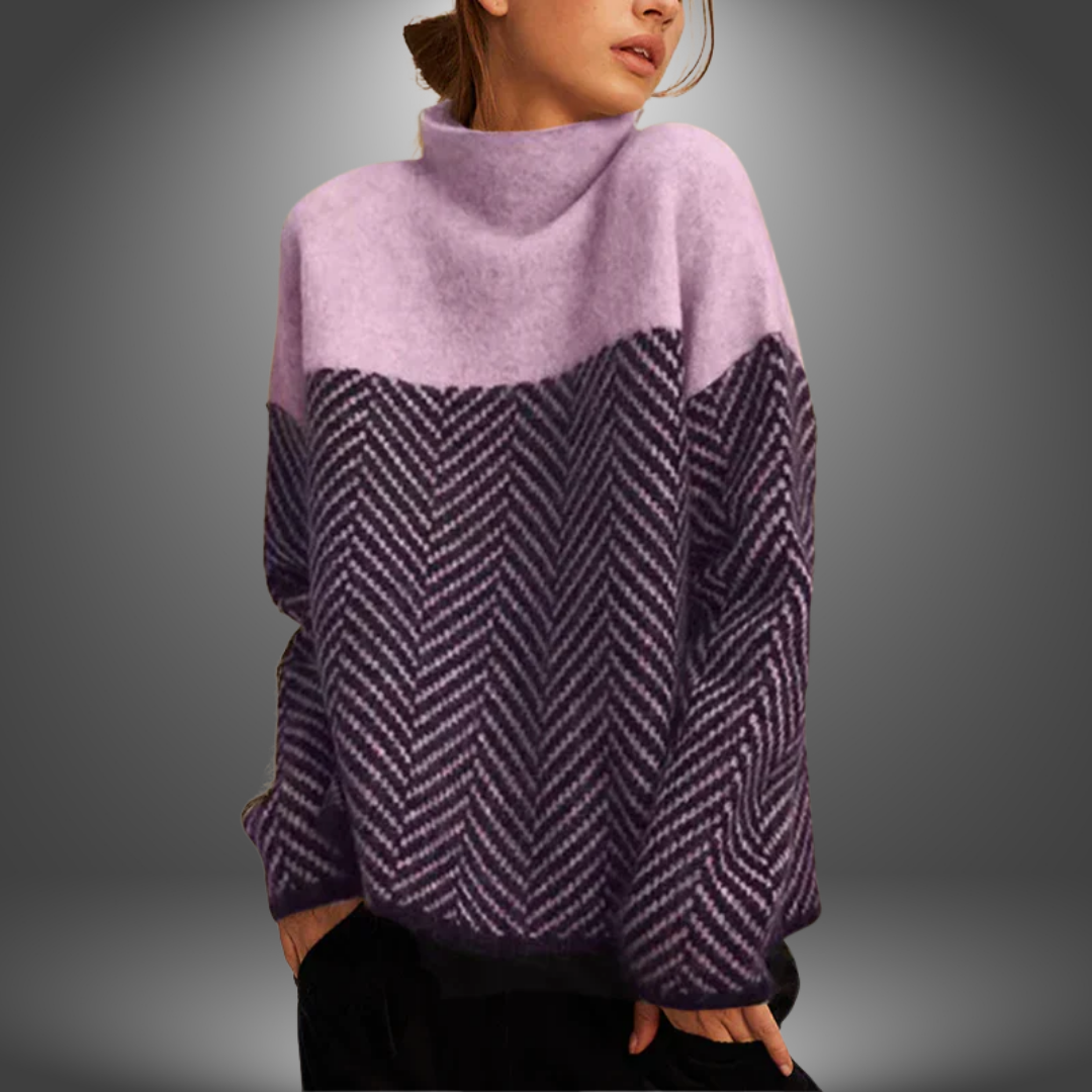 Maglione spina di pesce oversize
