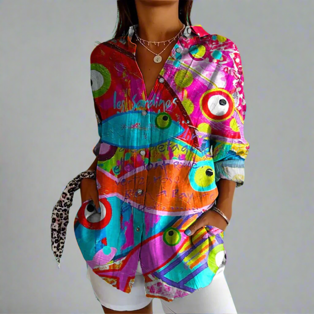 Camicia Stampa Marina