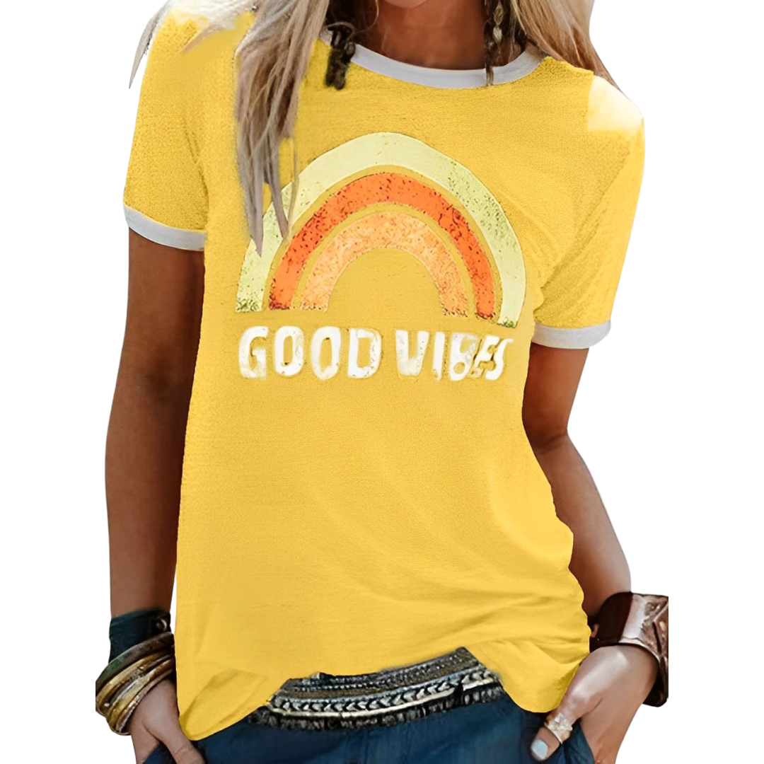 T-shirt Good Vibes retrò