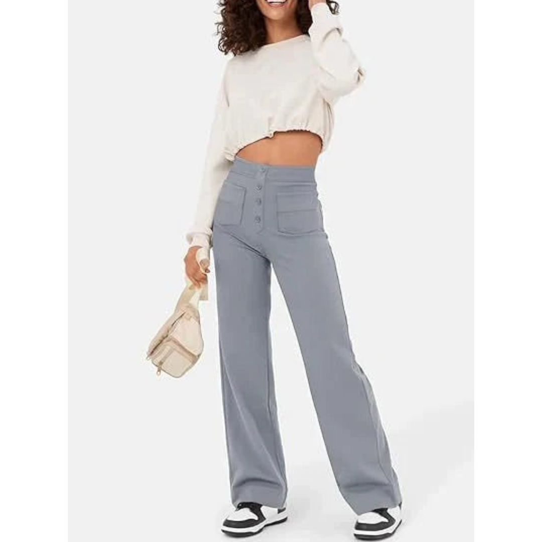 Pantaloni a Vita Alta | Taglio Dritto | Stile Casual e Versatile