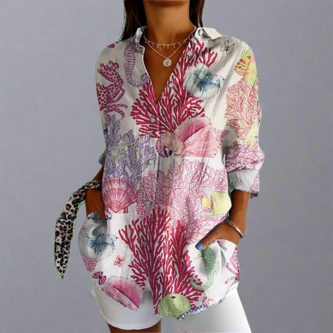 Camicia Stampa Marina
