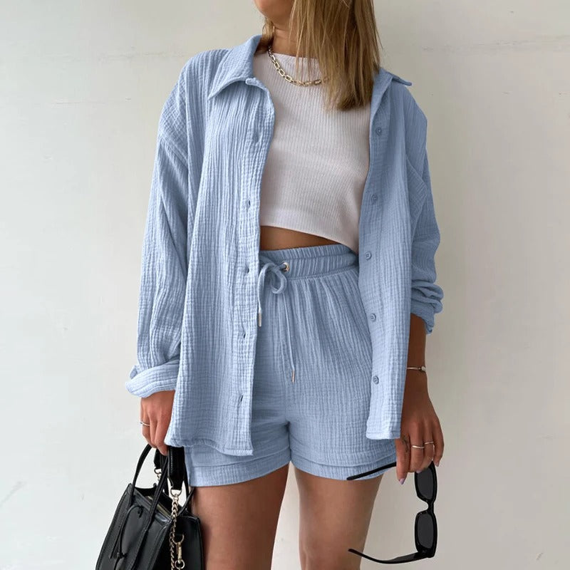 Completo Estivo Camicia e Shorts in Mussola