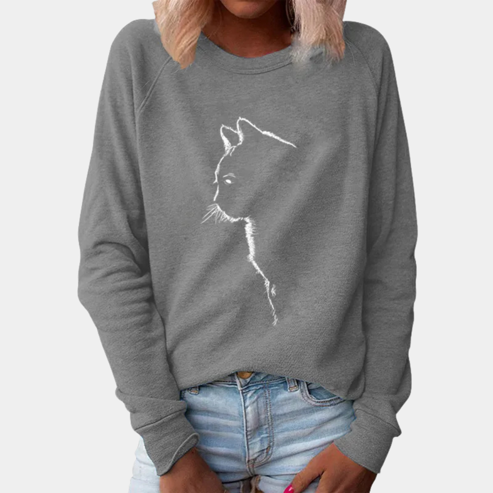Felpa con Stampa Line Art | Minimal e Chic | Morbida e Confortevole