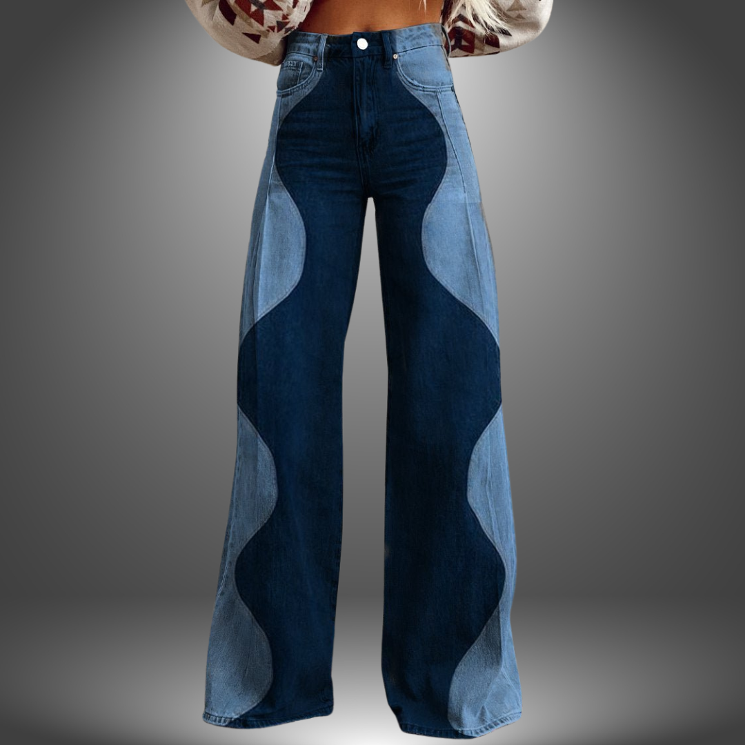 Jeans Wide Leg Patch