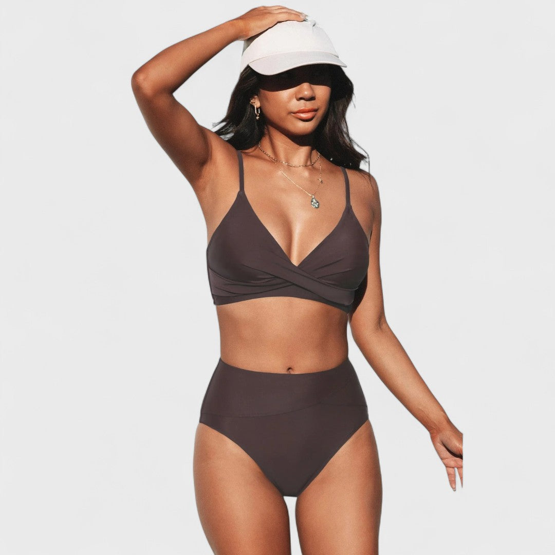 Bikini incrociato a vita alta